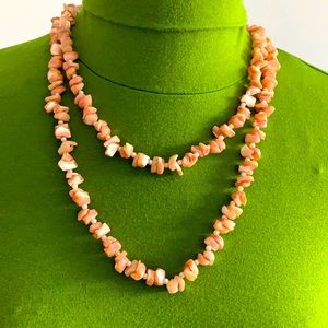 24” in Natural  Pink Abalone Vintage Necklace.